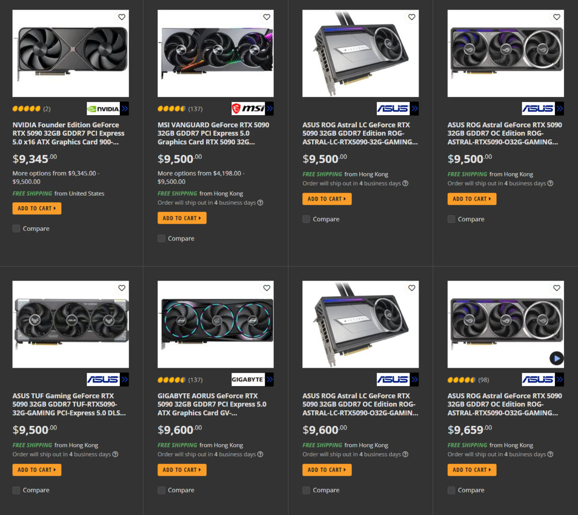 prix rtx 5090