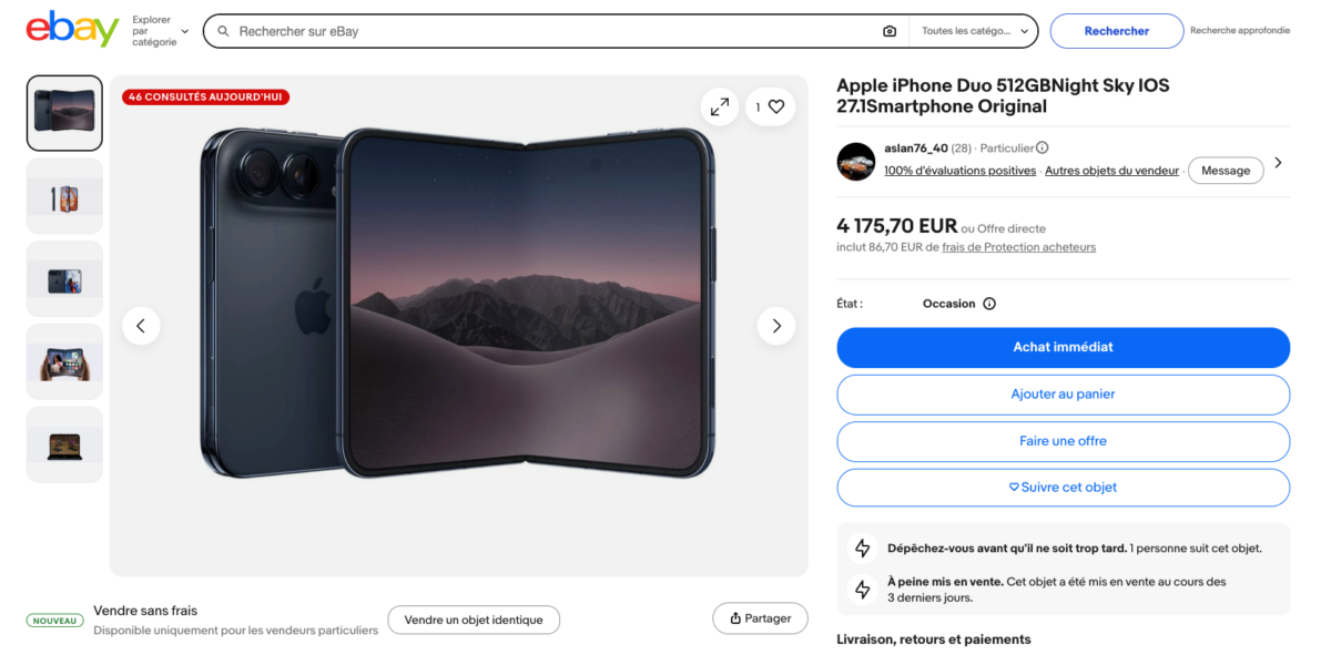 iphone duo prix revente occasion