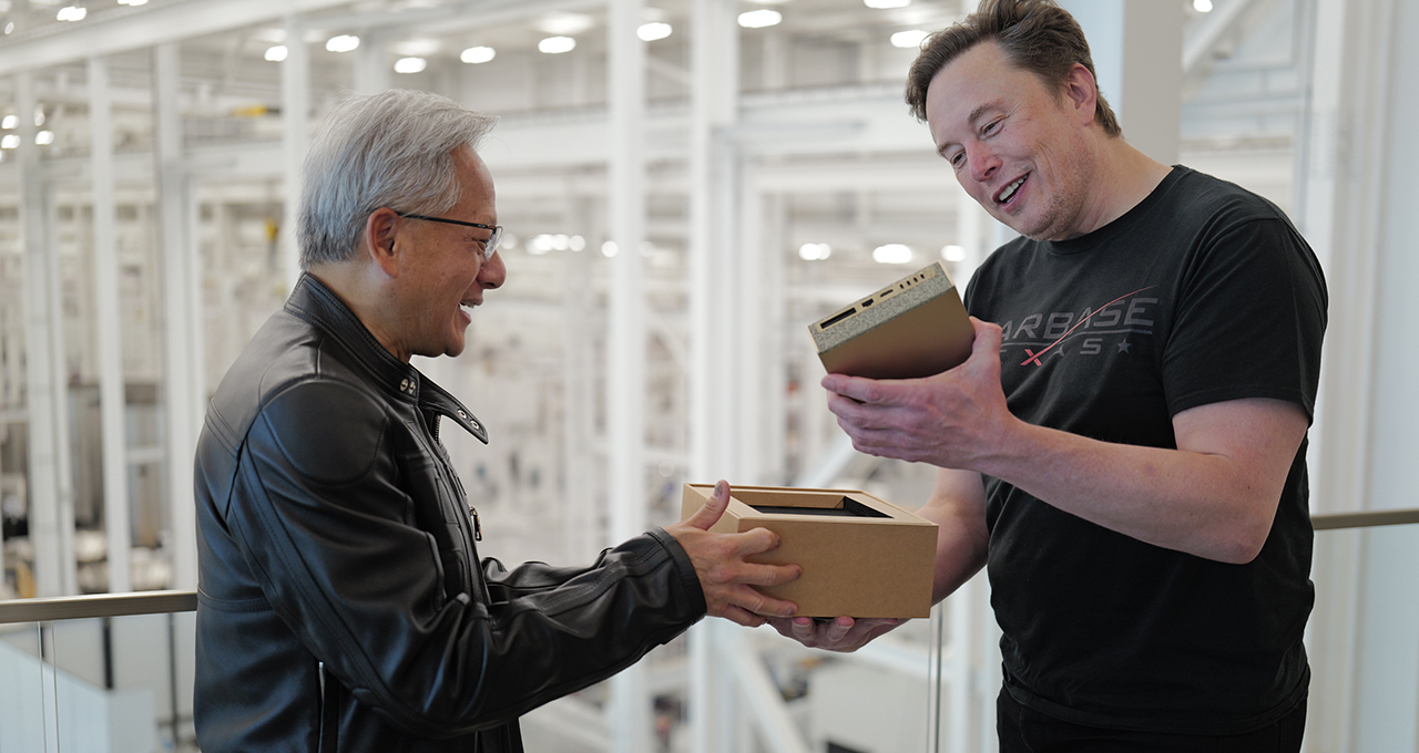 Elon Musk et Jensen Huang